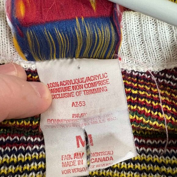 Vintage 80s/90s Kids Fair Isle Knit Sweater – Made in Canada – Size M - Picture 6 of 7